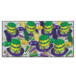 Mardi Gras Party Kit For 50 People