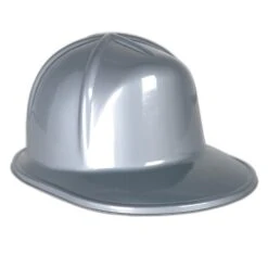 Silver Plastic Costume Construction Helmet (48 Per Case)