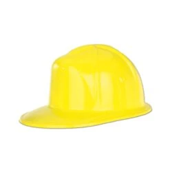 Yellow Plastic Costume Construction Helmet (48 Per Case)