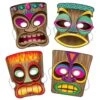 Luau Party Tiki Masks (4 Per Package) -Bulk Party Supplies Shop 66805