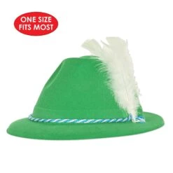 Oktoberfest Party Green Velour Tyrolean Hat (24 Per Case) -Bulk Party Supplies Shop 66898 i4 1