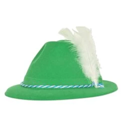 Oktoberfest Party Green Velour Tyrolean Hat (24 Per Case) -Bulk Party Supplies Shop 66898 i4 5