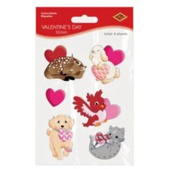Valentine's Day Stickers (4 Sheets Per Package) -Bulk Party Supplies Shop 70023 i3 valentine s day stickers