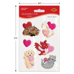 Valentine's Day Stickers (4 Sheets Per Package) -Bulk Party Supplies Shop 70023 i5 valentine s day stickers
