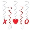 Valentine Whirls (5 Per Package) 4 Valentine Whirls (5 Per Package) -Bulk Party Supplies Shop 70049