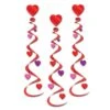 Valentine's Day Heart Whirls (3 Per Package) -Bulk Party Supplies Shop 70050