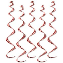 Valentine's Day Printed Heart Twirly Whirlys (5 Per Package)