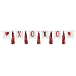 Valentine's Day XOXO Tassel Streamer (12 Per Case)