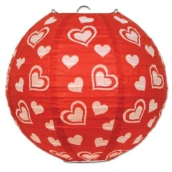 Valentine's Day Heart Paper Lanterns (3 Per Package)