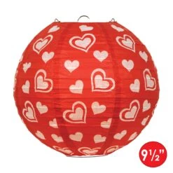 Valentine's Day Heart Paper Lanterns (3 Per Package) -Bulk Party Supplies Shop 70426 i5