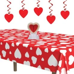 Valentine's Day Heart Tablecover -Bulk Party Supplies Shop 70427 i2