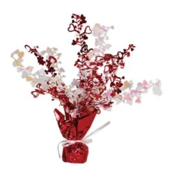 Valentine's Day Heart Gleam 'N Burst Centerpiece - Red & Opalescent