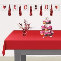 Valentine's Day Heart Gleam 'N Burst Centerpiece - Red & Opalescent -Bulk Party Supplies Shop 70805 i2
