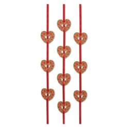 Valentine's Day Heart Ribbon Stringers (3 Per Package)