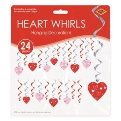 Valentine's Day Heart Whirls (24 Per Package) -Bulk Party Supplies Shop 77156 i3
