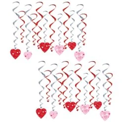 Valentine's Day Heart Whirls (24 Per Package)