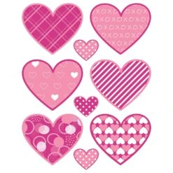 Valentine's Day Clings (9 Per Package)