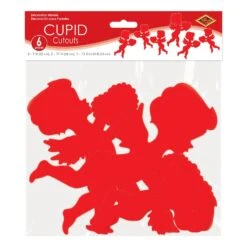 Valentine's Day Packaged Printed Cupid Cutouts (6 Per Package) -Bulk Party Supplies Shop 77644 i3