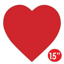 15" Valentine's Day Printed Heart Cutout -Bulk Party Supplies Shop 77760 15 i5