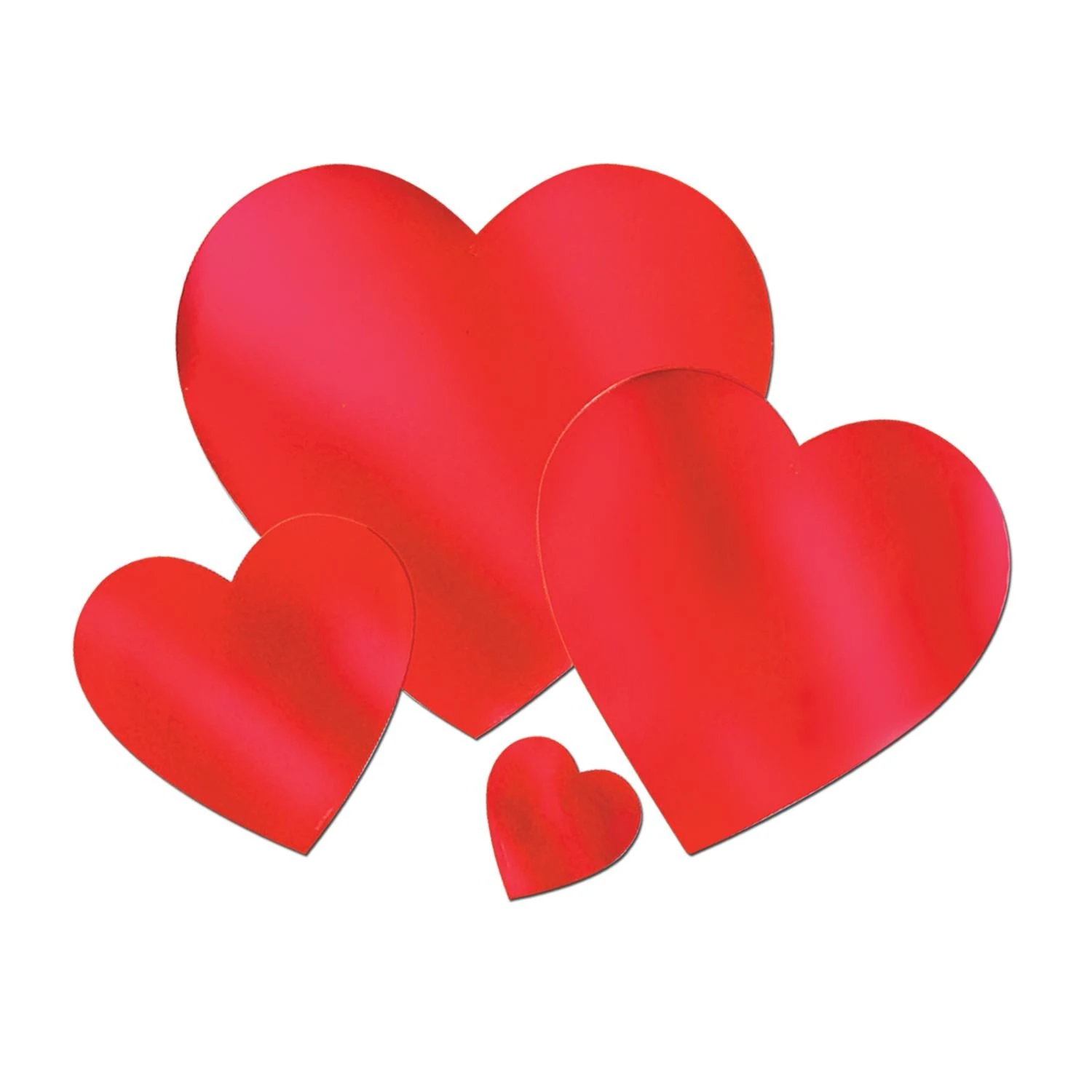 15" Valentine's Day Foil Heart Cutout -Red 1 15" Valentine's Day Foil Heart Cutout -Red