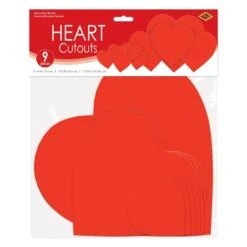 Valentine's Day Packaged Printed Heart Cutouts (9 Per Package) 7 Valentine's Day Packaged Printed Heart Cutouts (9 Per Package) -Bulk Party Supplies Shop 77866 i3