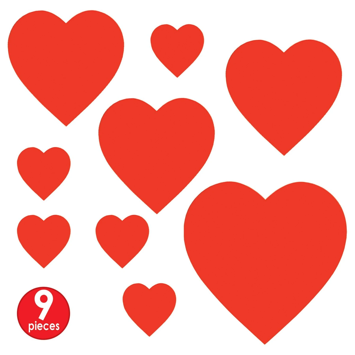 Valentine's Day Packaged Printed Heart Cutouts (9 Per Package) 4 Valentine's Day Packaged Printed Heart Cutouts (9 Per Package) - Image 4