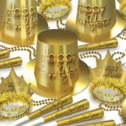 Golden New Year Party Kit For 50 -Bulk Party Supplies Shop 80061 GD50 i1