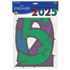2025 Streamer Multi-color; Glitter Print -Bulk Party Supplies Shop 80121 25 i3