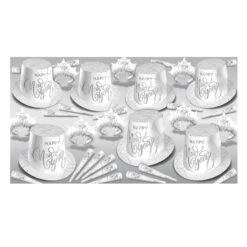 White New Year Silver Party Assortment For 50