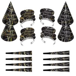Ring In The New Year Party Kit For 4 -Bulk Party Supplies Shop 80185 4 i7