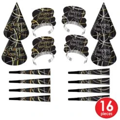 Ring In The New Year Party Kit For 4 -Bulk Party Supplies Shop 80185 4 i7 i1