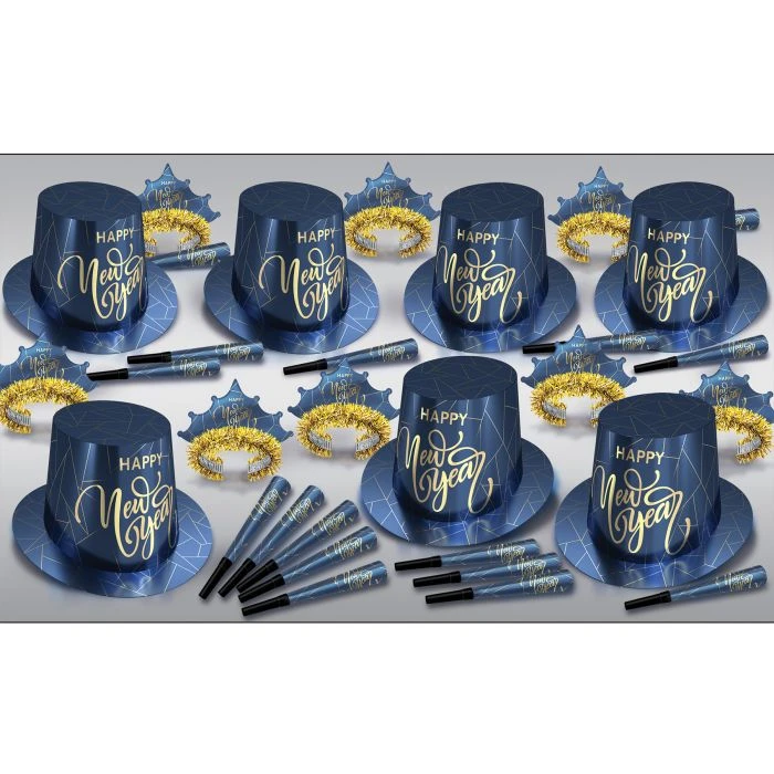 Midnight Blue New Year Party Kit For 50 People 1 Midnight Blue New Year Party Kit For 50 People
