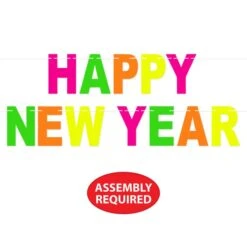 Neon Happy New Year Streamer (1 Per Package) -Bulk Party Supplies Shop 80240 i4 1 neon happy new year streamer