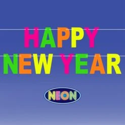 Neon Happy New Year Streamer (1 Per Package) -Bulk Party Supplies Shop 80240 i4 neon happy new year streamer