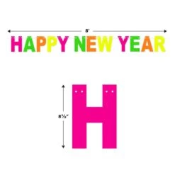 Neon Happy New Year Streamer (1 Per Package) -Bulk Party Supplies Shop 80240 i5 neon happy new year streamer