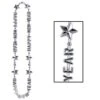 Happy New Year Bead Necklaces - Silver 2 Happy New Year Bead Necklaces - Silver -Bulk Party Supplies Shop 80595 S