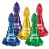 New Year's Eve Gem-Star Party Hats Assorted Colors (25 Per Case)