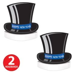 Happy New Year Top Hat Headband -Bulk Party Supplies Shop 80821 i7 1