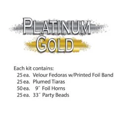 Platinum Gold New Year's Eve Party Kit For 50 People -Bulk Party Supplies Shop 86195 50 i4