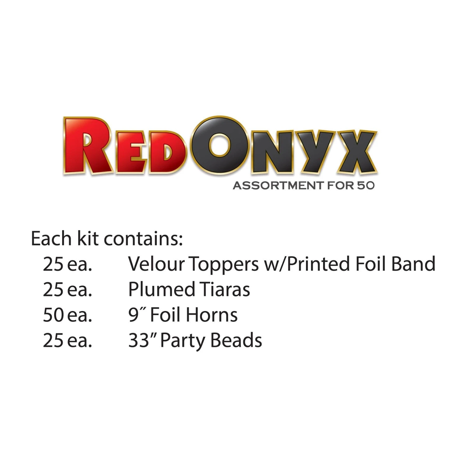 Red Onyx New Year's Eve Party Kit For 50 People 2 Red Onyx New Year's Eve Party Kit For 50 People - Image 2