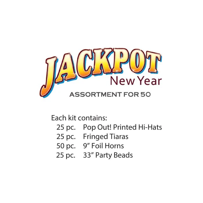 Jackpot New Year New Year's Eve Party Kit For 50 People 2 Jackpot New Year New Year's Eve Party Kit For 50 People - Image 2