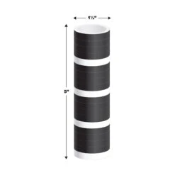 New Year's Eve FR Serpentine Throws- Black & White (18 Per Roll) -Bulk Party Supplies Shop 88005 BKW i5