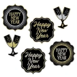 New Year Cutouts (6 Per Package)