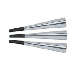 New Year's Eve Packaged Foil Horns - Silver (15 Per Package)