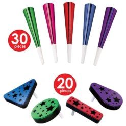 Entertainer New Year's Eve Party Kit For 50 People -Bulk Party Supplies Shop 88263 50 i4 3