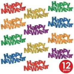 Multi-Color Jumbo Happy New Year Confetti (12 Packages) -Bulk Party Supplies Shop 88325 i7 1