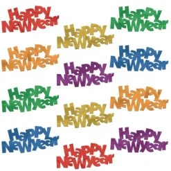 Multi-Color Jumbo Happy New Year Confetti (12 Packages) -Bulk Party Supplies Shop 88325 i7