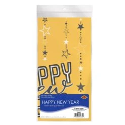 Metallic Happy New Year Tablecover -Bulk Party Supplies Shop 88404 i3
