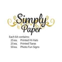 Simply Paper New Year Party Kit For 50- Black -Bulk Party Supplies Shop 88508BKGD50 i4