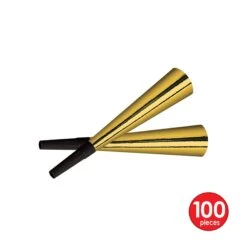 Sparkling Gold New Years Party Horns (100 Per Case) 7 Sparkling Gold New Years Party Horns (100 Per Case) -Bulk Party Supplies Shop 88568 100 i4